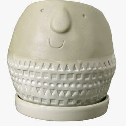 HAPPY FACE PLANTER PUDGIES / SMALL WHITE